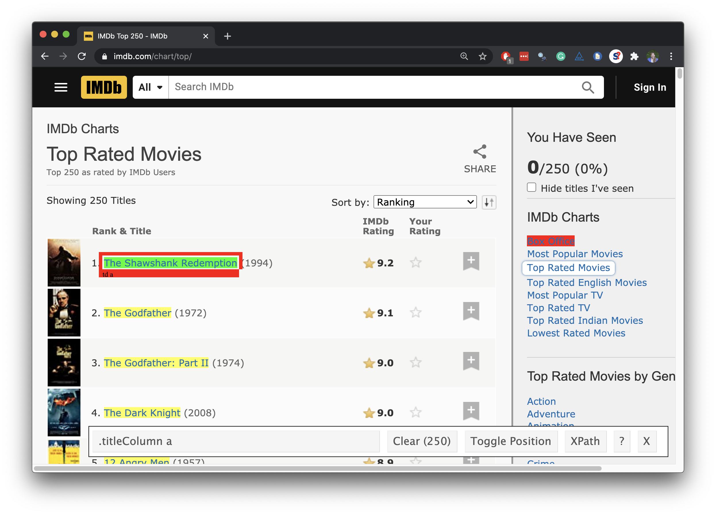 IMDB Ratings